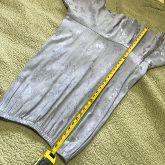 Silver lilac floral maxi skirt with a ruffled hem - Picture 6 of 6